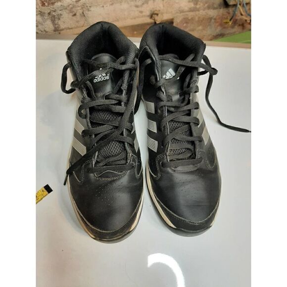 Adidas Isolation Basketball High Top Shoe Black White Mens 13 - Picture 1 of 6